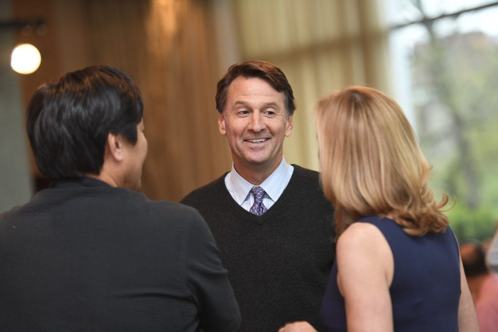 Chef Ming Tsai during the Family Reach fundraising event, "Cooking Live! Boston" in Boston, Tuesday, May 3, 2016. For more than two decades Family Reach has been providing financial support to families with a child sick with cancer. (Gretchen Ertl/AP Images for Family Reach Foundation)