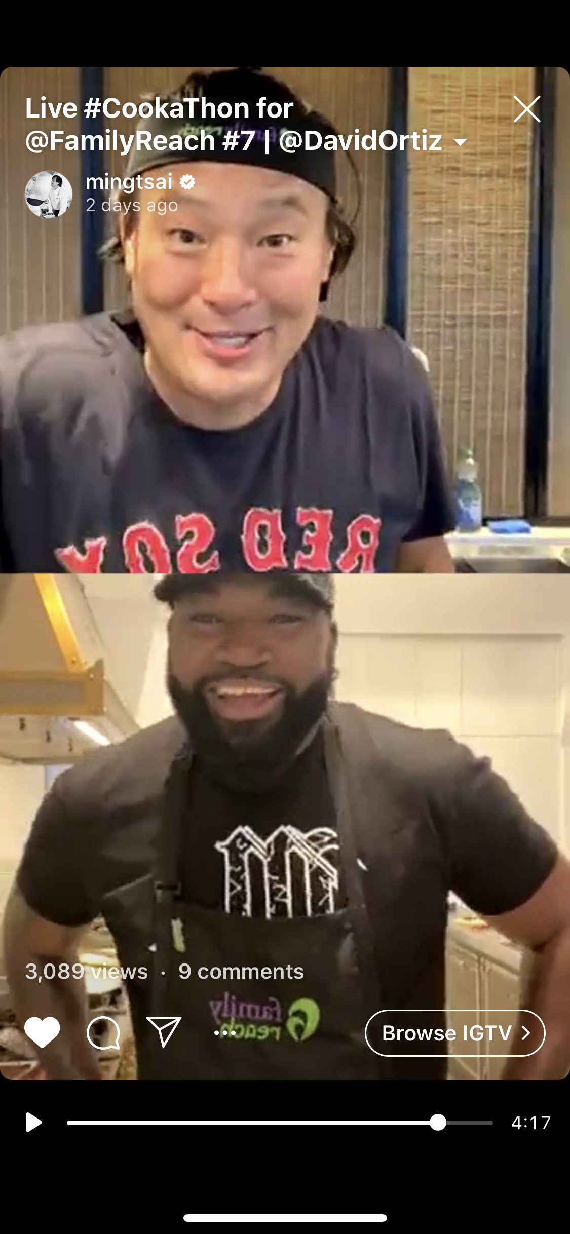 Chef Ming and David Ortiz