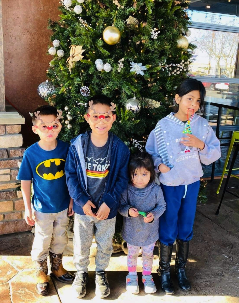Cancer hero Ruben with his siblings
