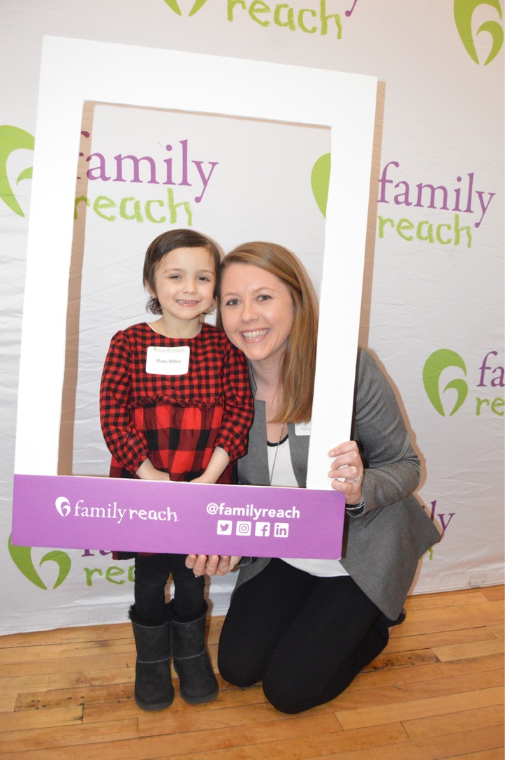 Andrea with cancer hero Ruby at an event