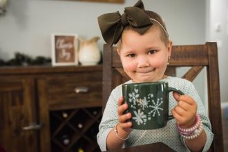 Paisley with mug Paisley with holiday mug